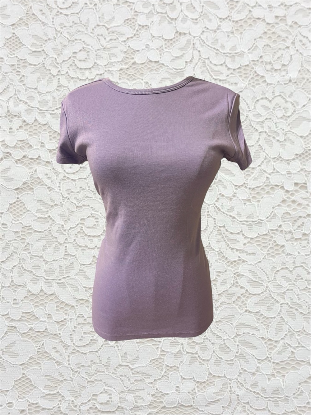 vintage purple full length cap sleeve baby tee